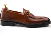 Men’s Tan genuine leather formal loafer shoes, Business & Casual Wear - Feetique Footwea